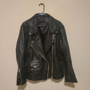 Quince Leather Moto Jacket Size M